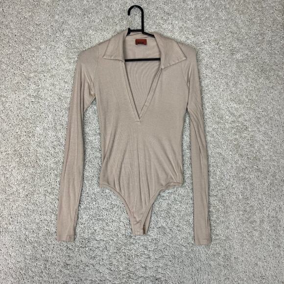 ALIX NYC Monterey Bodysuit Womens Large Beige Revolve - Picture 1 of 7